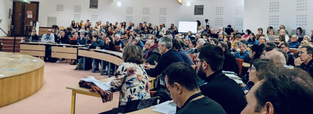 Plénière lors du colloque gestion des eaux souterraines 2023 à l'ENSEGID