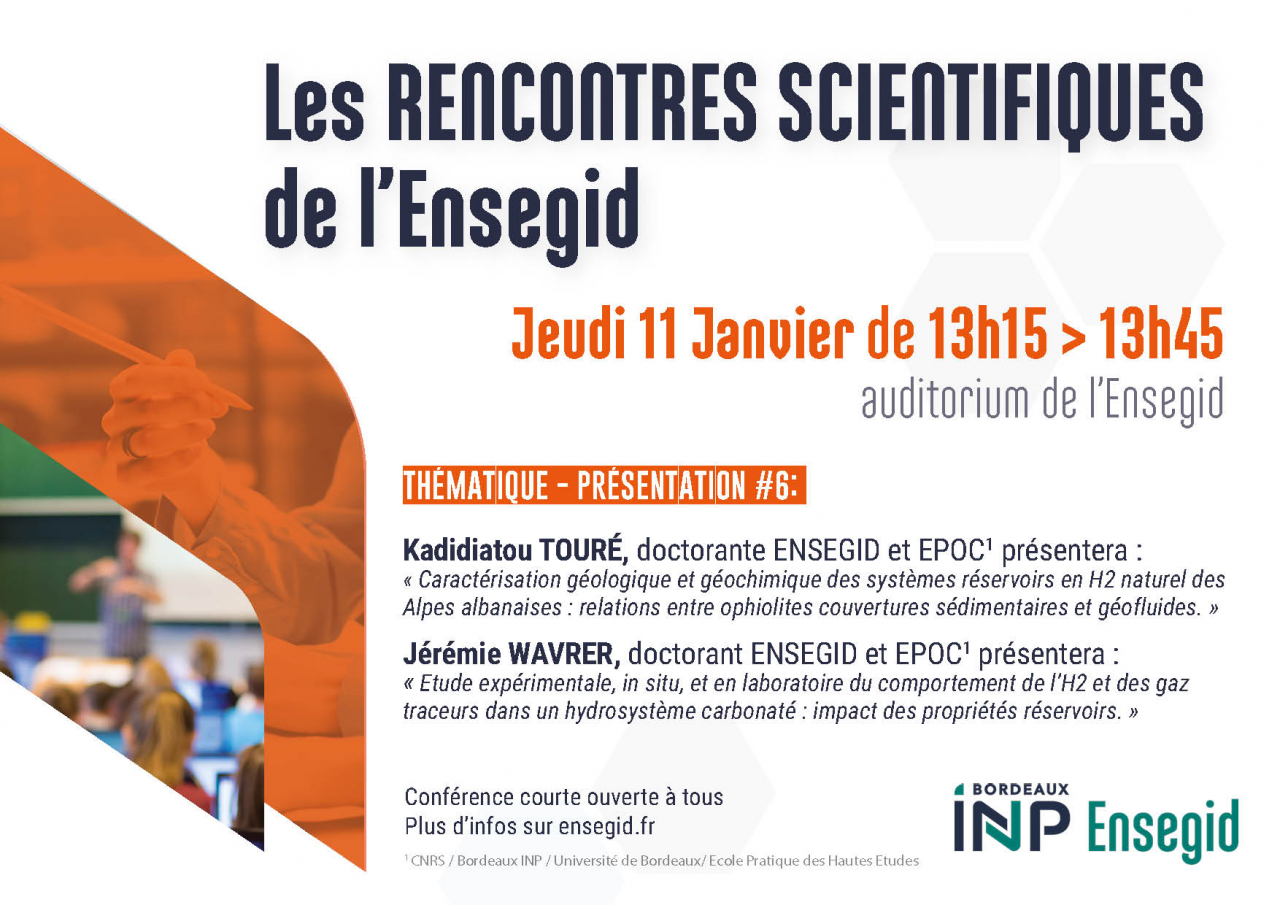 Rencontres scientifiques de l'ENSEGID - Bordeaux INP #6