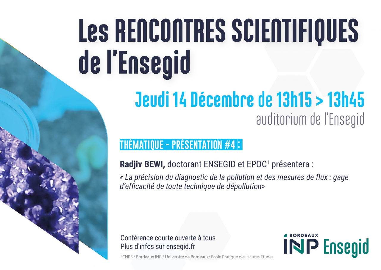 Rencontres scientifiques de l'ENSEGID - Bordeaux INP #4