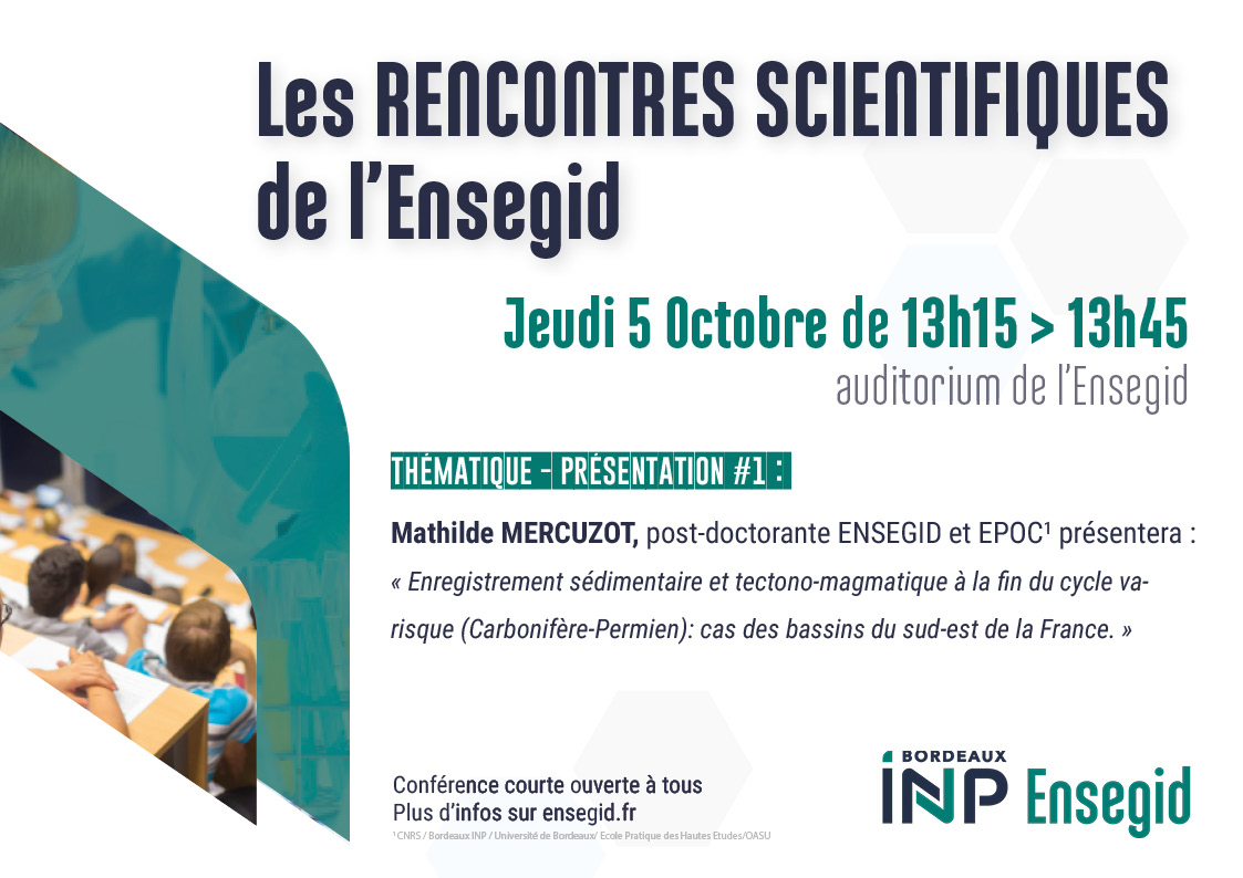 Rencontres scientifiques de l'ENSEGID - Bordeaux INP