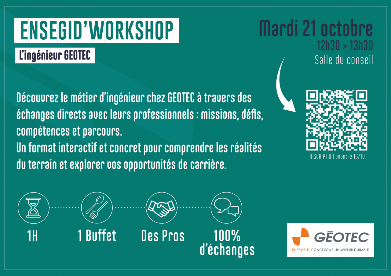 ENSEGID'Workshop - l'ingénieur GEOTEC