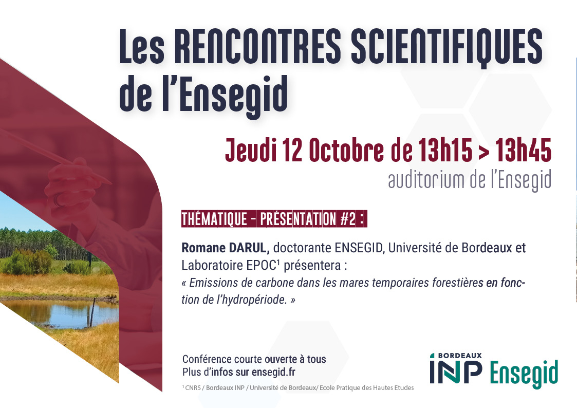 Rencontres scientifiques de l'ENSEGID - Bordeaux INP #2