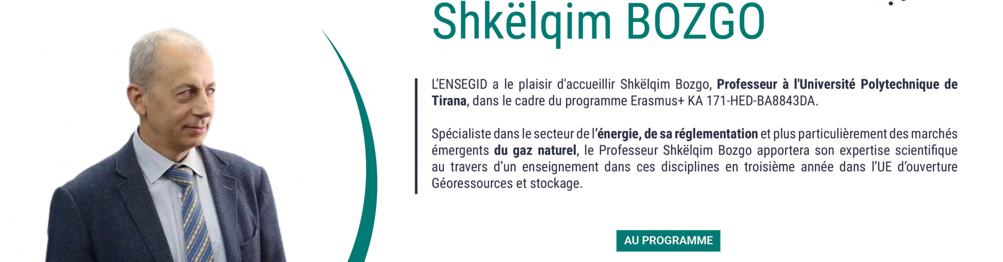 Accueil d'un professeur invité Shkëlqim Bozgo dans le cadre d'Erasmus + Accueil d'un professeur invité Shkëlqim Bozgo dans le cadre d'Erasmus +