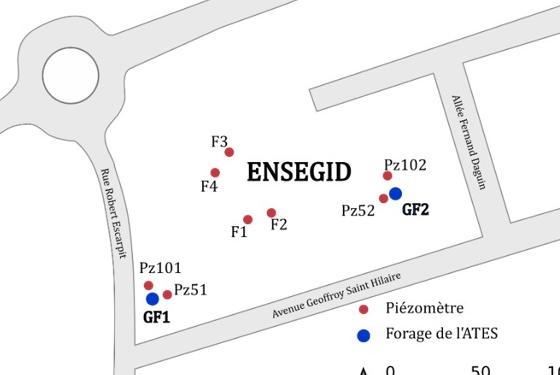  système ATES et piézomètres 