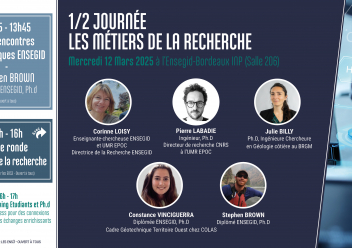 Table Ronde ENSEGID "les métiers de la recherche" mercredi 12 mars 2025