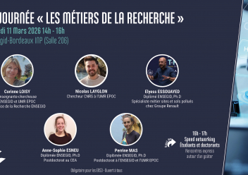 Table Ronde ENSEGID "les métiers de la recherche" mercredi 11 mars 2026