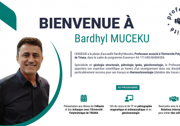 Accueil d'un professeur invité Bardhyl MUCEKU dans le cadre d'Erasmus +