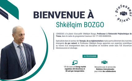 Accueil d'un professeur invité Shkëlqim Bozgo dans le cadre d'Erasmus + Accueil d'un professeur invité Shkëlqim Bozgo dans le cadre d'Erasmus +